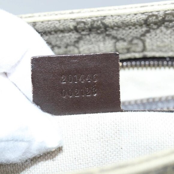 GUCCI GG Supreme Shoulder Bag PVC Leather Beige - Picture 13 of 16